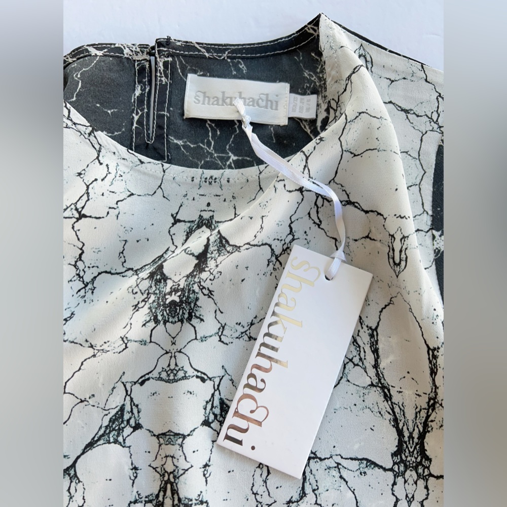MARBLE SILK T-SHIRT (LONG WEEKEND SALE) - Picture 7 of 7